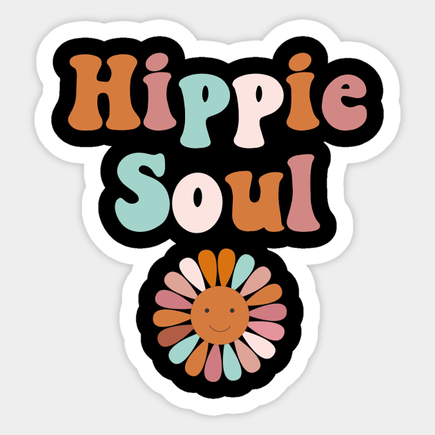 Hippie Soul Tshirt Sticker by VikingHeart Designs